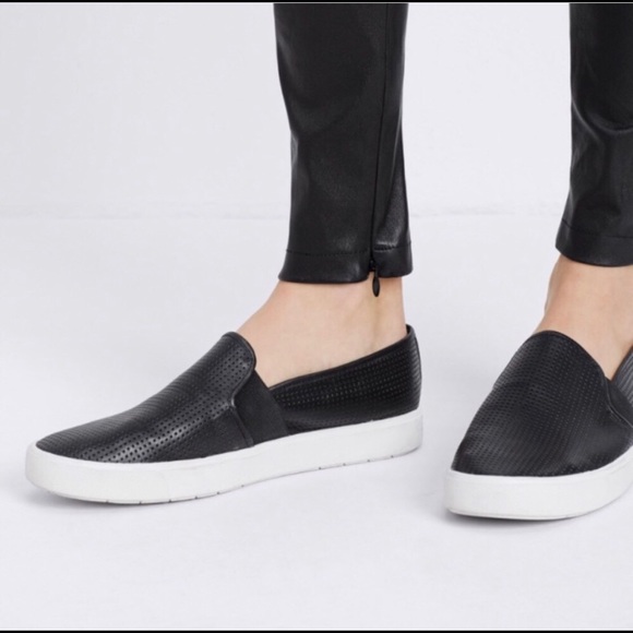 Vince Perforated Leather Blair Sneaker Black size 6.5